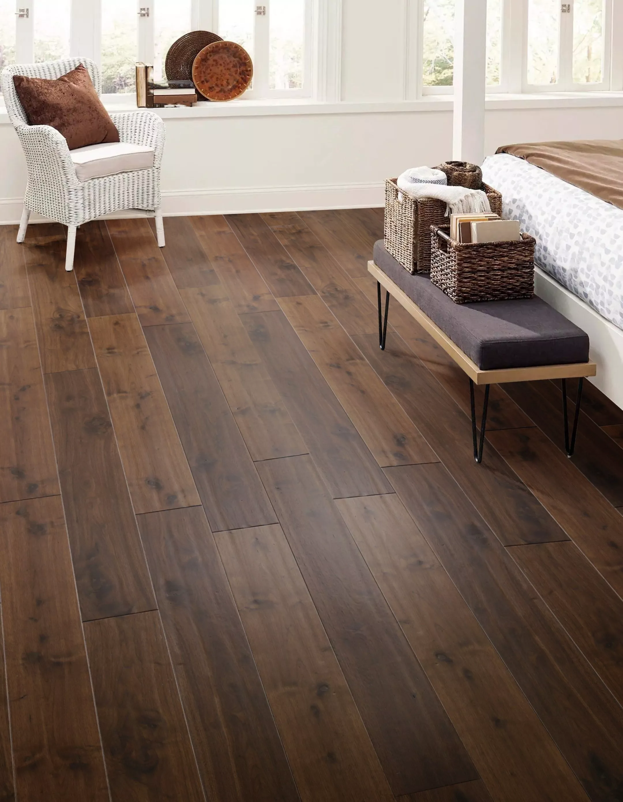 Engineered hardwood and solid hardwood flooring comparison in Kansas City home